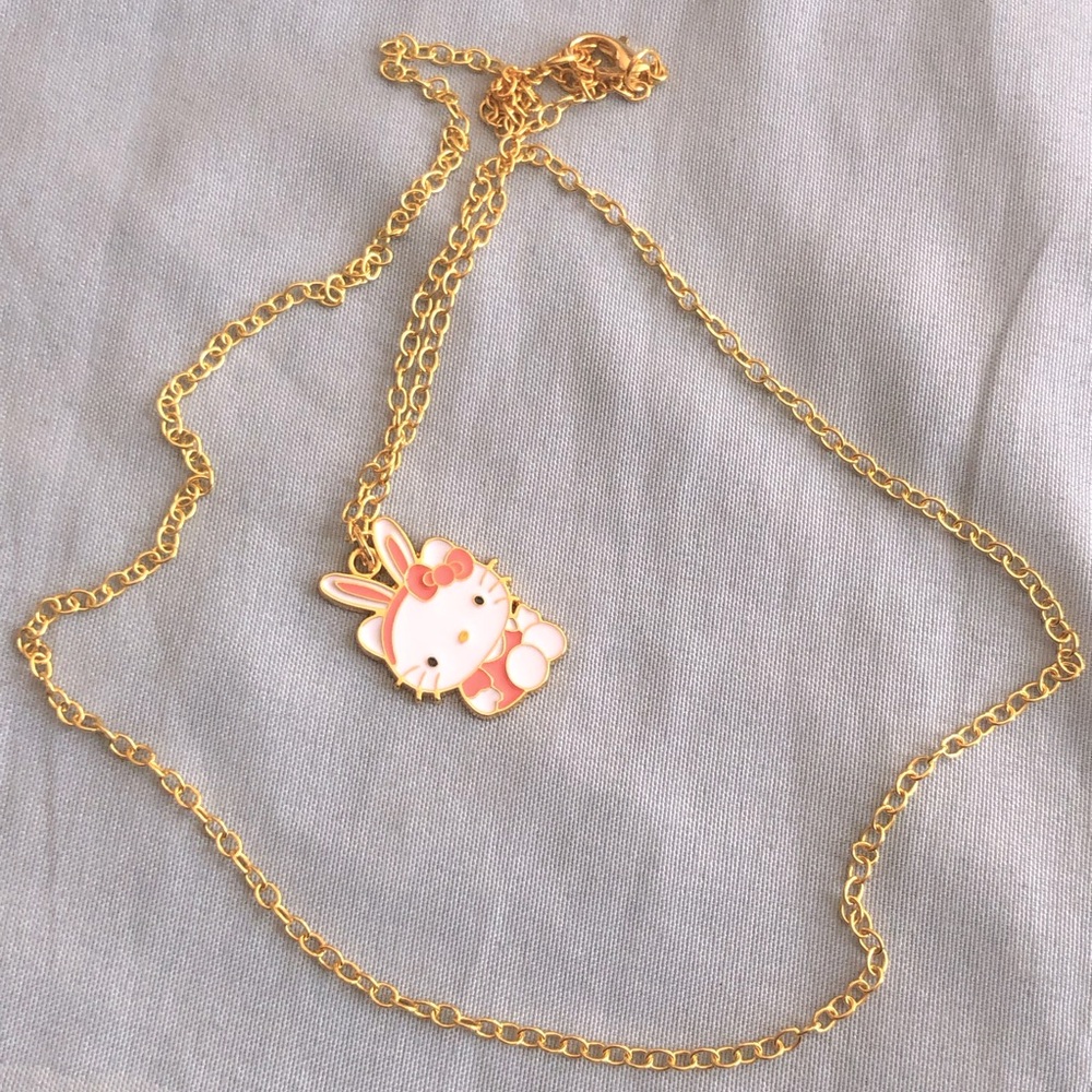 NWT - Hello Kitty Pink Bunny Necklace
